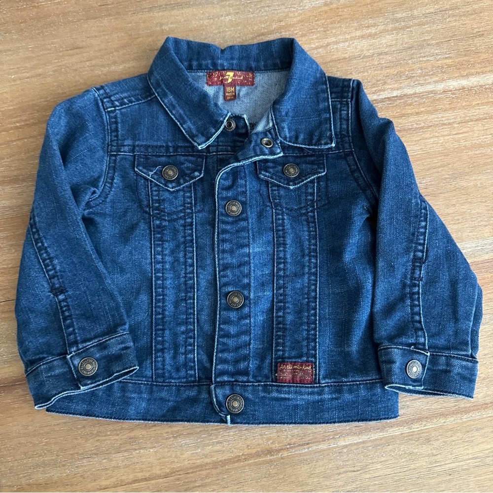 7 For All Mankind Infant Dark Wash Denim Jacket 18M